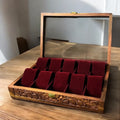 10 Watches – Carving – Glass Top – Hard Pillows