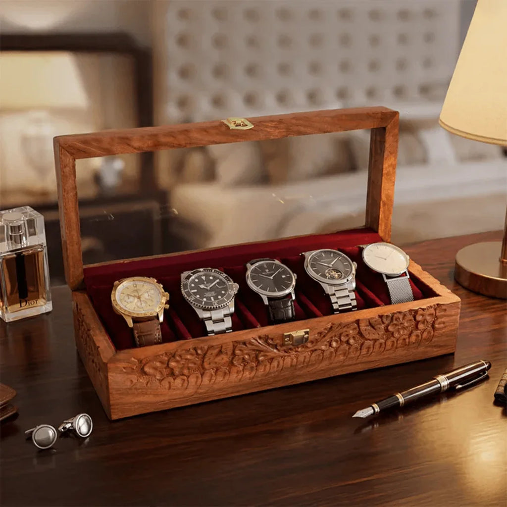 5 Watches – Carving – Glass Top