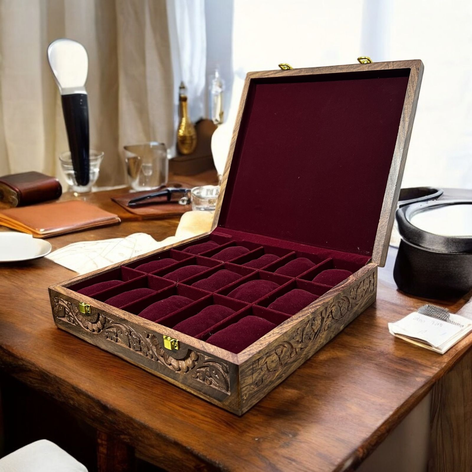 15 Watches – Carving – Wood Top