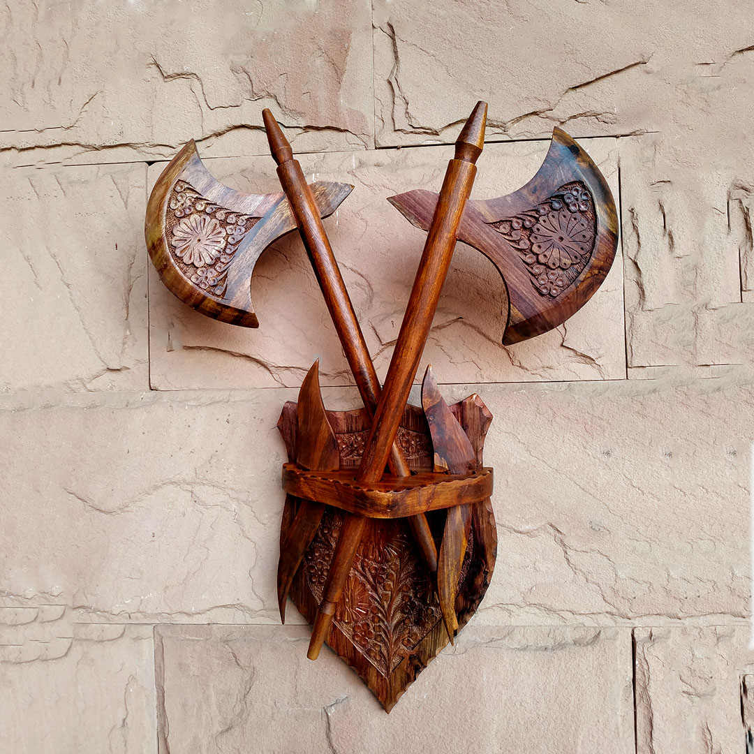 Antique Wooden AXE Wall Hanging Craft