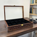 10 Watches – Carving – Glass Top – Black